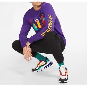 Nike‎ Sportswear Game Changer Long Sleeve T-Shirt Purple/Multicolor Men's Medium